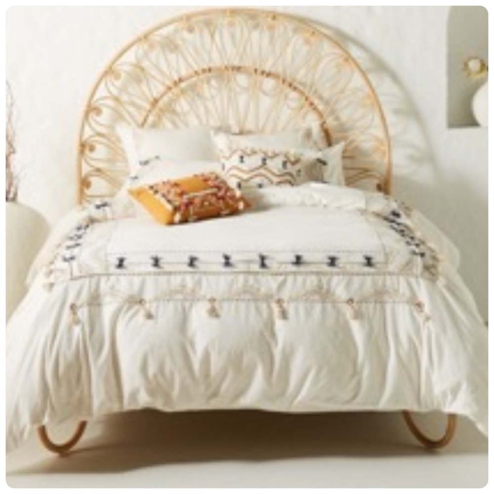 NIB Anthropologie Vineet Bahl Embroidered Boho Romula Duvet Cover Twin